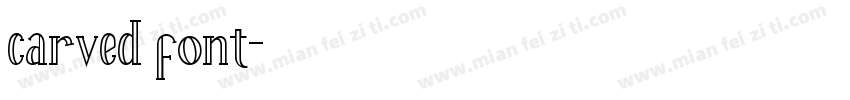 carved font字体转换